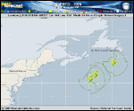 Hurricane Ernesto forecast track map as of National Hurricane Center discussion number 33