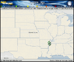 Tropical Depression  forecast track map as of National Hurricane Center discussion number 19