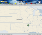 Tropical Depression  forecast track map as of National Hurricane Center discussion number 20