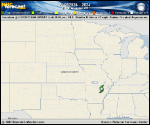 Tropical Depression  forecast track map as of National Hurricane Center discussion number 21