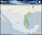 Tropical Depression  forecast track map as of National Hurricane Center discussion number 2