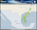 Tropical Storm Francine forecast track map as of National Hurricane Center discussion number 5