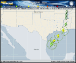 Tropical Storm Francine forecast track map as of National Hurricane Center discussion number 9