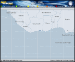 Tropical Depression Fay forecast track map as of National Hurricane Center discussion number 35