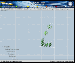 Tropical Depression Gordon forecast track map as of National Hurricane Center discussion number 20