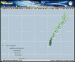 Tropical Depression Gordon forecast track map as of National Hurricane Center discussion number 24