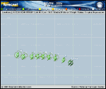 Tropical Depression Seven forecast track map as of National Hurricane Center discussion number 7