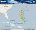 Hurricane Franklin forecast track map as of National Hurricane Center discussion number 26