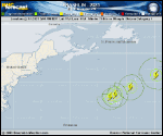 Hurricane Franklin forecast track map as of National Hurricane Center discussion number 48