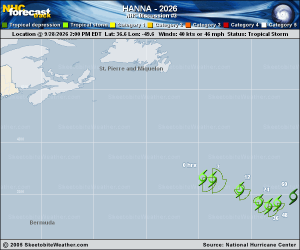Latest National Hurricane Center Forecast Track Map