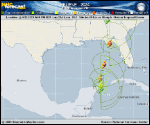 Hurricane Helene forecast track map as of National Hurricane Center discussion number 10