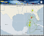 Hurricane Helene forecast track map as of National Hurricane Center discussion number 11