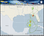 Hurricane Helene forecast track map as of National Hurricane Center discussion number 12