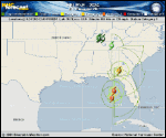 Hurricane Helene forecast track map as of National Hurricane Center discussion number 15