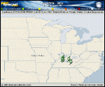 Tropical Depression  forecast track map as of National Hurricane Center discussion number 19