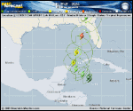 Tropical Storm Helene forecast track map as of National Hurricane Center discussion number 5