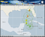 Tropical Storm Helene forecast track map as of National Hurricane Center discussion number 6