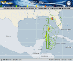 Tropical Storm Helene forecast track map as of National Hurricane Center discussion number 8