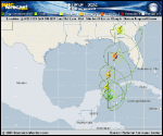 Hurricane Helene forecast track map as of National Hurricane Center discussion number 9