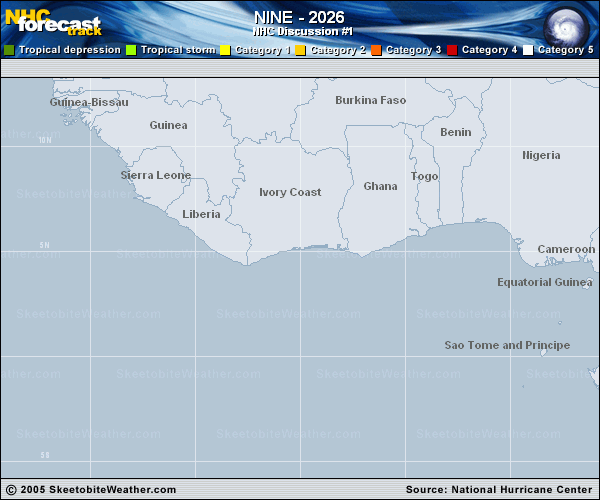 Latest National Hurricane Center Forecast Track Map