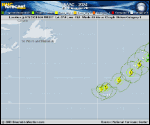 Hurricane Isaac forecast track map as of National Hurricane Center discussion number 10