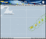 Hurricane Isaac forecast track map as of National Hurricane Center discussion number 11