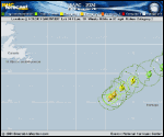 Hurricane Isaac forecast track map as of National Hurricane Center discussion number 13