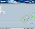 Hurricane Isaac forecast track map as of National Hurricane Center discussion number 14