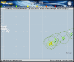 Hurricane Isaac forecast track map as of National Hurricane Center discussion number 15