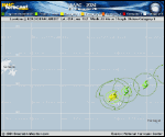 Tropical Storm Isaac forecast track map as of National Hurricane Center discussion number 16