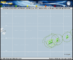 Tropical Storm Isaac forecast track map as of National Hurricane Center discussion number 17