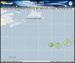 Hurricane Isaac forecast track map as of National Hurricane Center discussion number 6