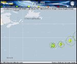 Hurricane Isaac forecast track map as of National Hurricane Center discussion number 7