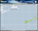 Hurricane Isaac forecast track map as of National Hurricane Center discussion number 8