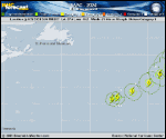 Hurricane Isaac forecast track map as of National Hurricane Center discussion number 9