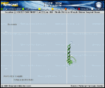 Tropical Depression Joyce forecast track map as of National Hurricane Center discussion number 11