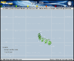 Tropical Storm Joyce forecast track map as of National Hurricane Center discussion number 6