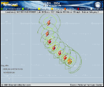 Hurricane Kirk forecast track map as of National Hurricane Center discussion number 16