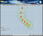 Hurricane Kirk forecast track map as of National Hurricane Center discussion number 17