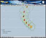 Hurricane Kirk forecast track map as of National Hurricane Center discussion number 18