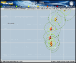 Hurricane Kirk forecast track map as of National Hurricane Center discussion number 24