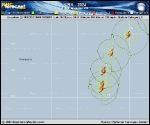 Hurricane Kirk forecast track map as of National Hurricane Center discussion number 26