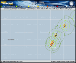 Hurricane Kirk forecast track map as of National Hurricane Center discussion number 28