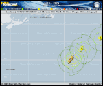 Hurricane Kirk forecast track map as of National Hurricane Center discussion number 30