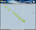 Hurricane Leslie forecast track map as of National Hurricane Center discussion number 12