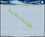 Hurricane Leslie forecast track map as of National Hurricane Center discussion number 19