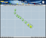 Hurricane Leslie forecast track map as of National Hurricane Center discussion number 21