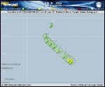 Tropical Storm Leslie forecast track map as of National Hurricane Center discussion number 24