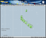 Tropical Storm Leslie forecast track map as of National Hurricane Center discussion number 25