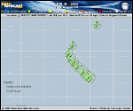 Hurricane Leslie forecast track map as of National Hurricane Center discussion number 26